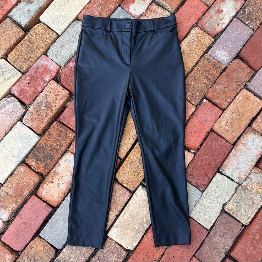 LOFT Dark Leather vegan pants